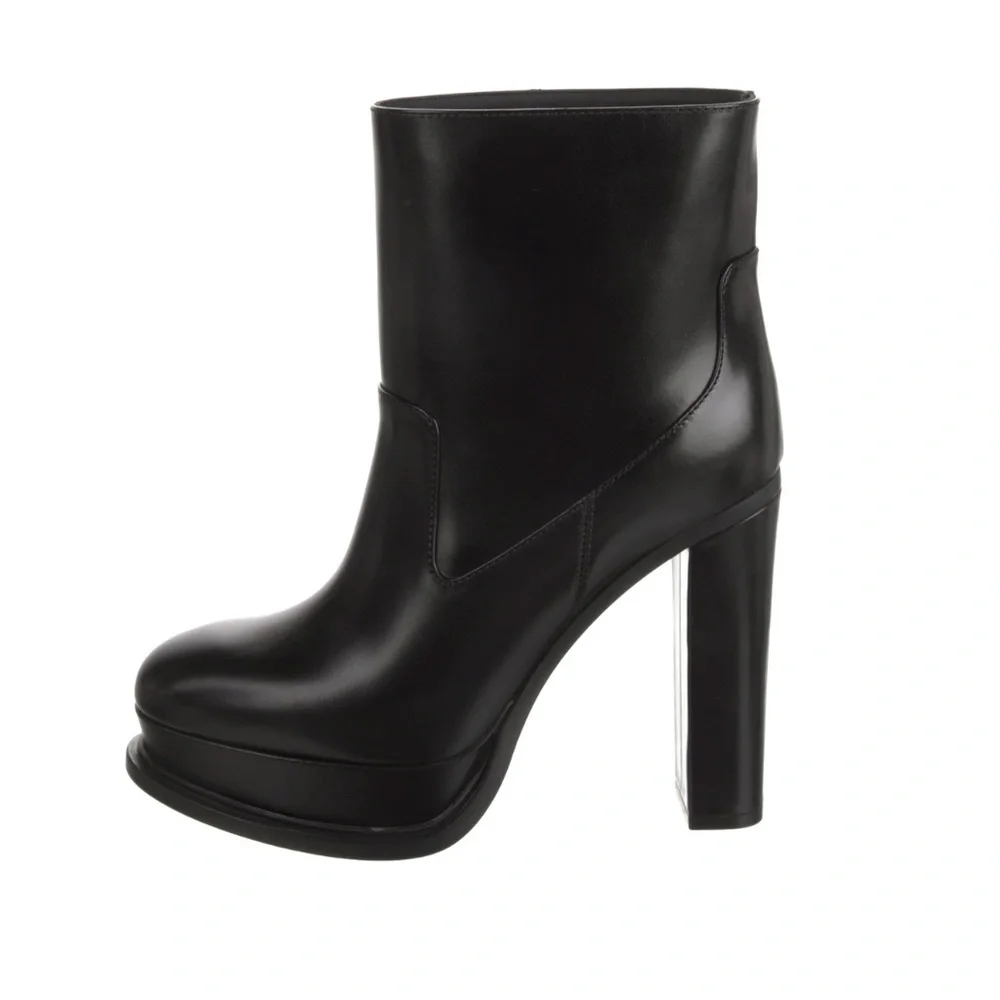 Alexander McQueen Black platform Ankle Boots US8
